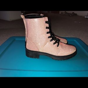 Soda Glittee Combat Boots